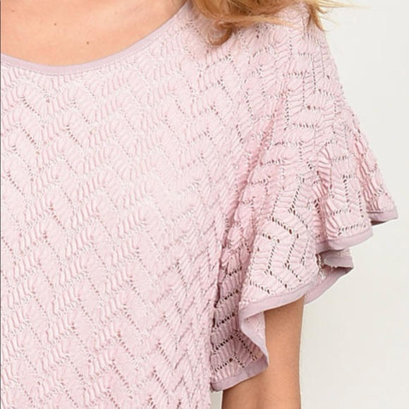 💕 Short Ruffled Sleeve Tunic Top - Picture 4 of 6